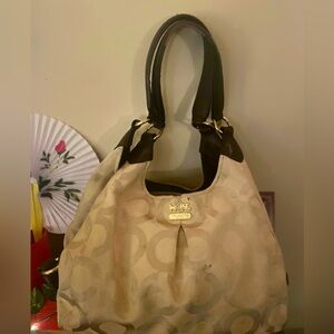 Coach hobo style tote bag
